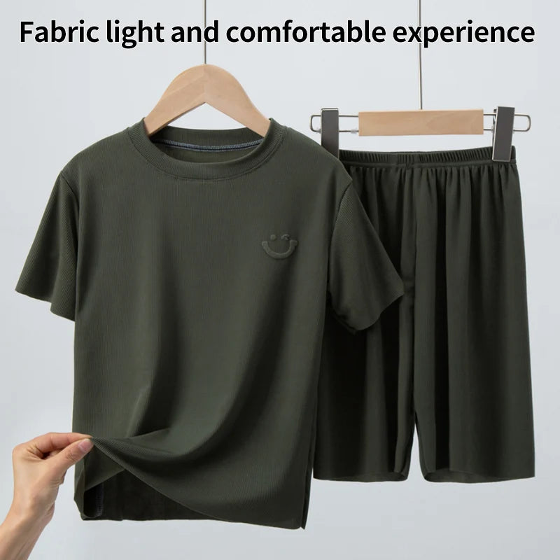Baby Cotton Sleeveless Pajamas Set | Toddler Summer Cartoon Nightwear Kids Homewear