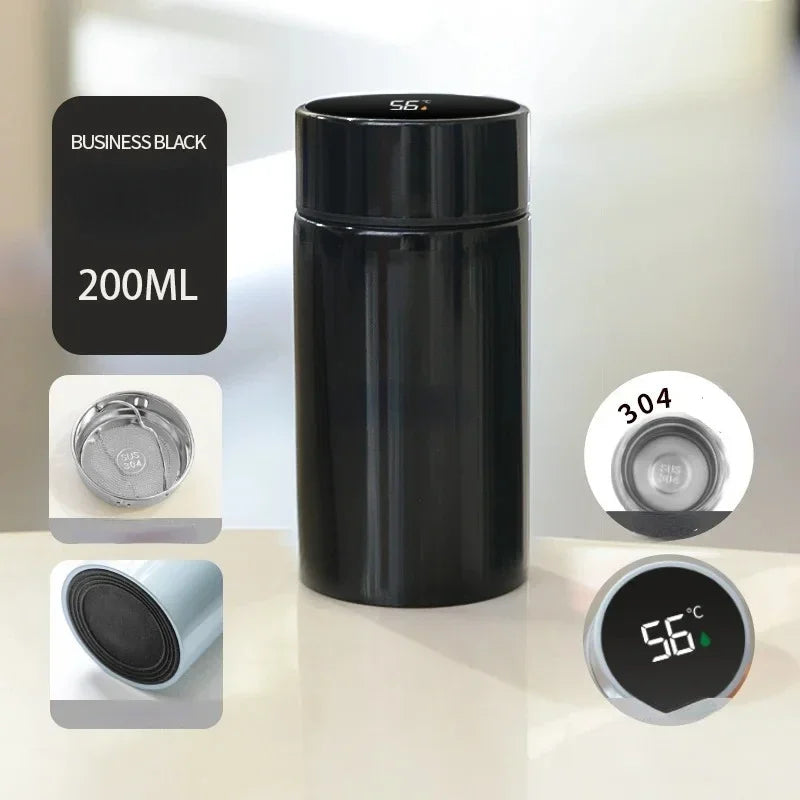 200ml Mini Stainless Steel Vacuum Flask Thermos – Lightweight Insulated Travel Tumbler, 12–24Hr
