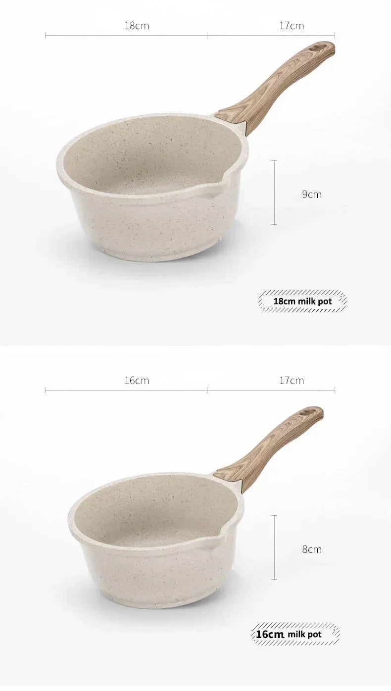 Nonstick Milk Pots & Cookware – 16cm, 18cm & Steamer Options