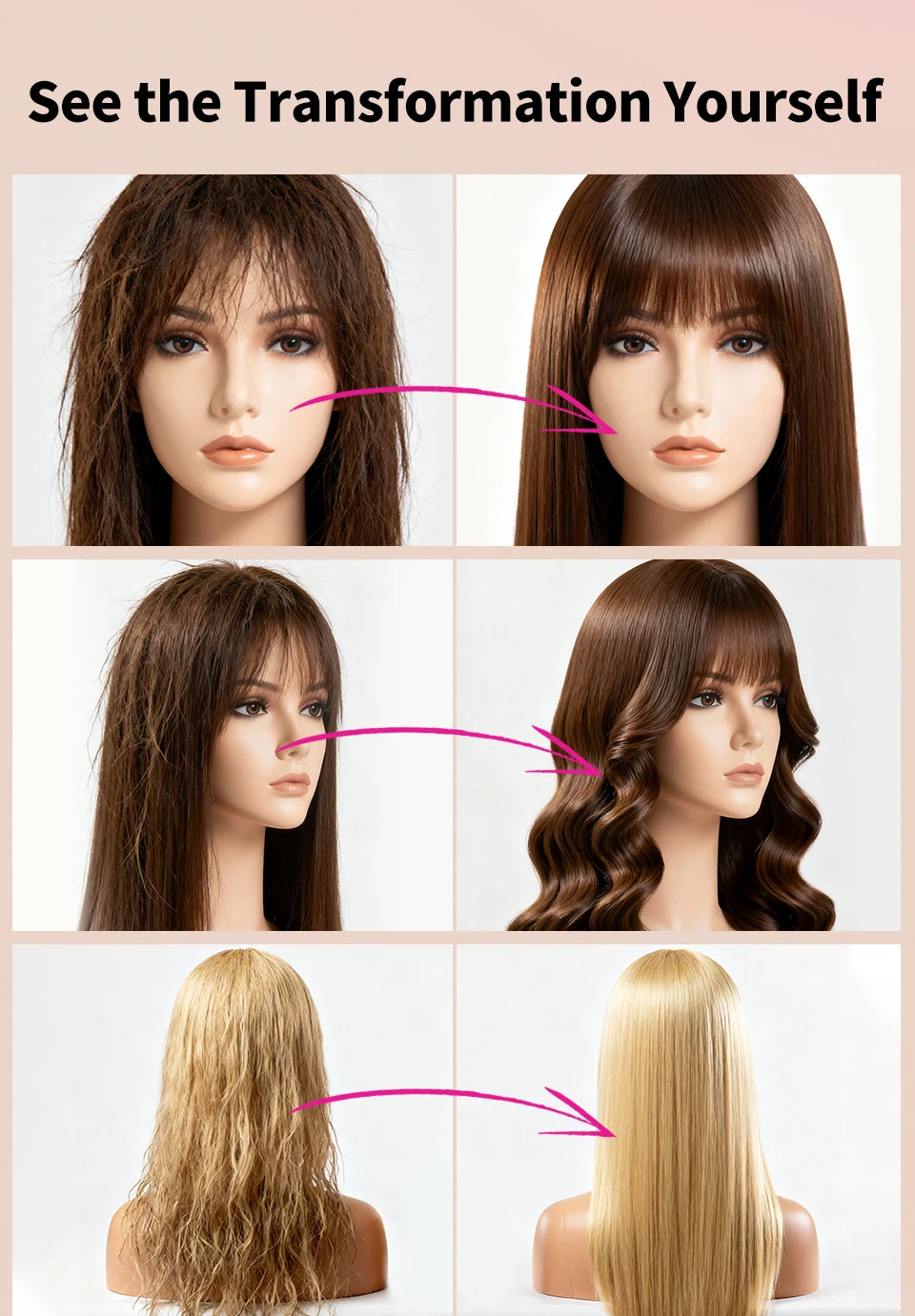 SEVICH Professional Wig Hair Care Products Wig Smoothing Keratin Hair Mask Oil Control Deep Cleansing Wig Shampoo Wig Care Spray