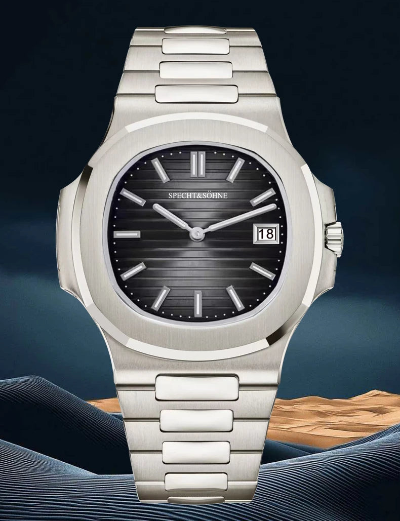 Specht & Söhne Men's 40MM Slim Quartz Watch | Sapphire Crystal 50M Waterproof Classic 5711