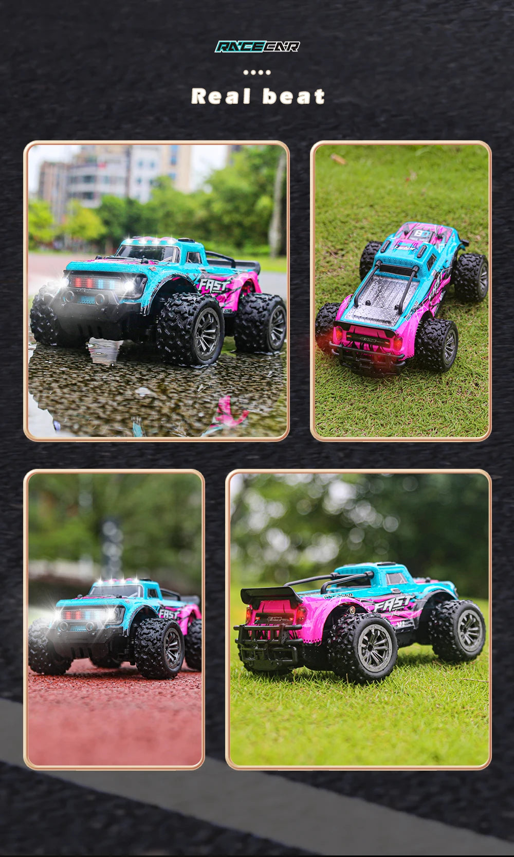 ZWN 1:16 / 1:20 Scale 2.4G RC Off-Road Climbing Car with LED Light – Multi-Model Kids Gift