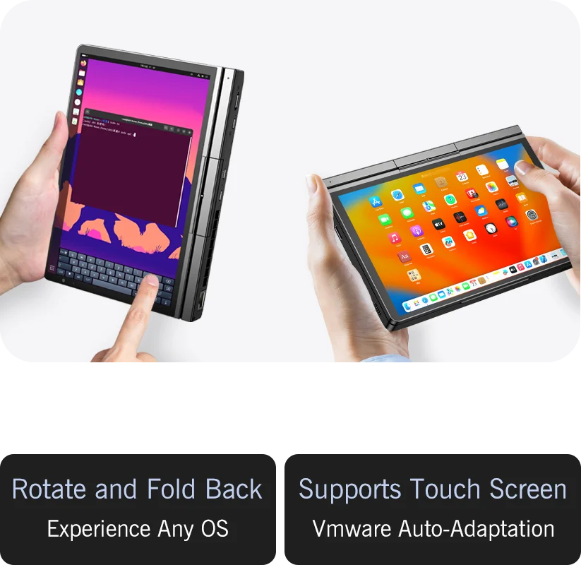 GPD Pocket 4 8.8" Mini Laptop – AMD Ryzen AI 9 HX 370, Up to 64GB LPDDR5X, 2TB NVMe, 144Hz Touch, Windows 11