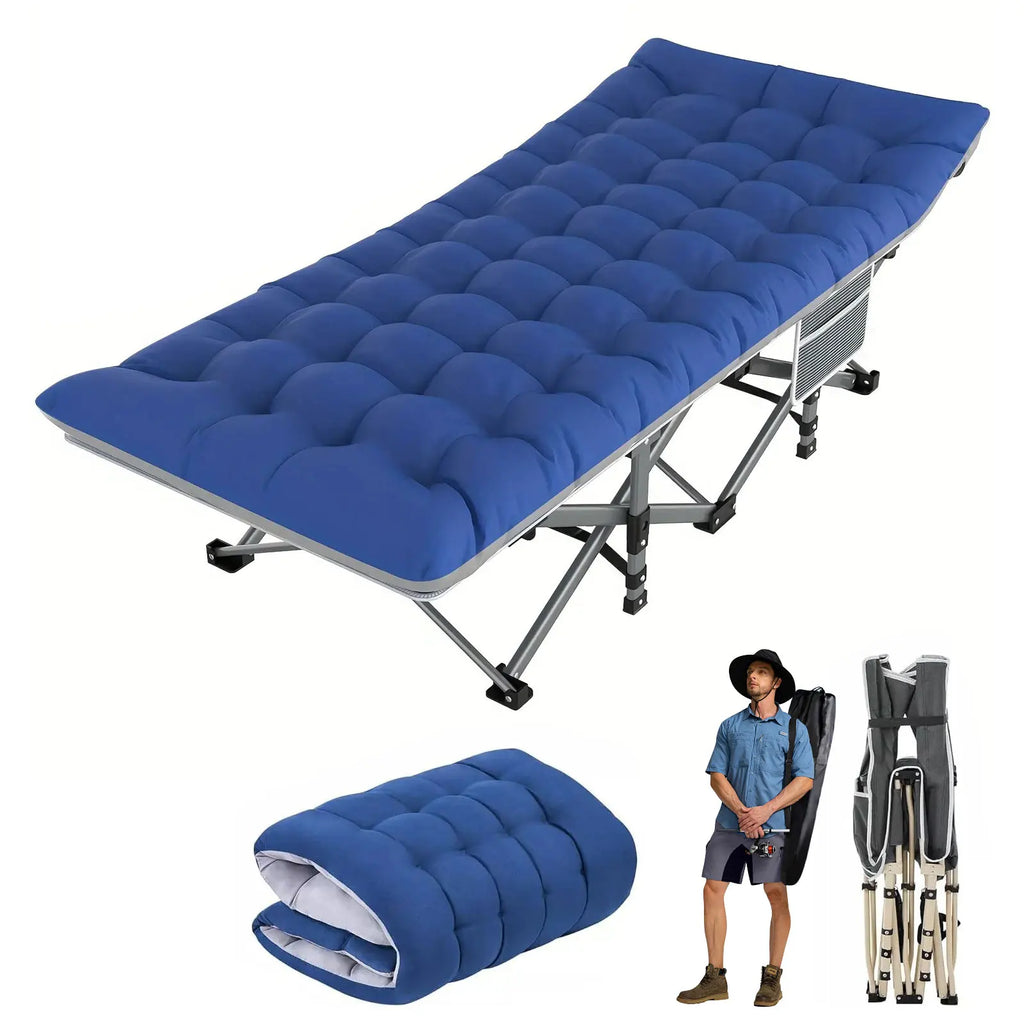 Folding Camping Cot – Heavy Duty 200KG Capacity, Portable Outdoor Bed for Adults, Beach, RV & Home