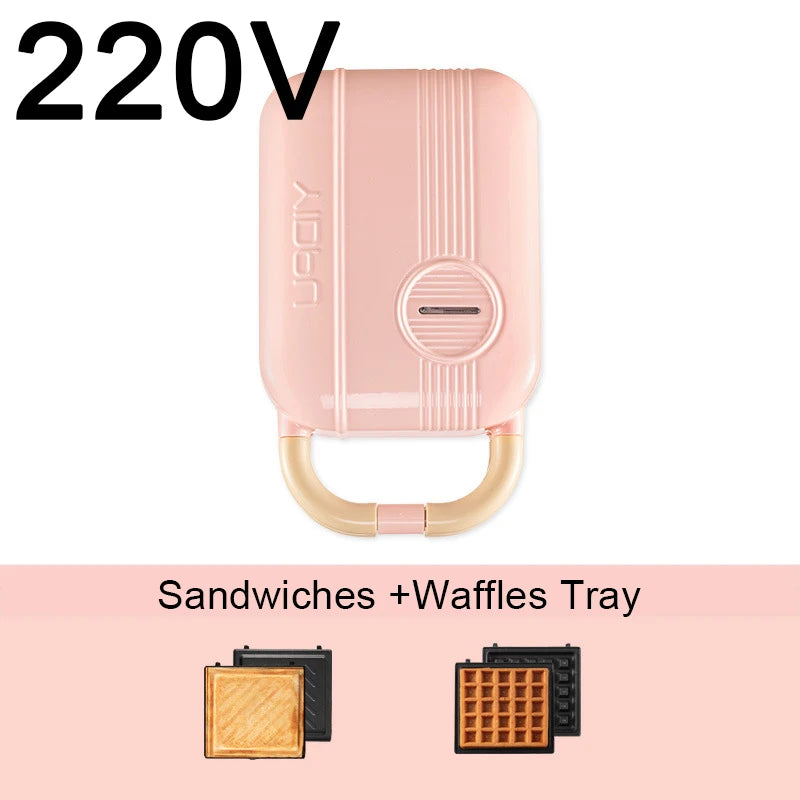 Mini Sandwich Maker & Breakfast Multi Cooker – Electric Toaster, Pancake, Waffle & Donut Maker for Kitchen