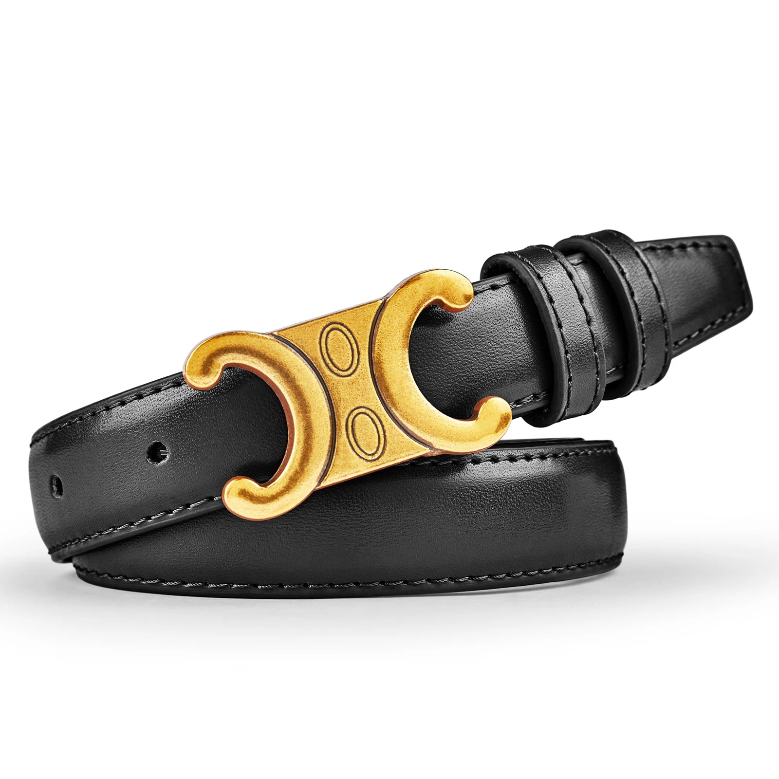Double C Designer Fashion Belt — Versatile Waist Belt for Dresses & Jeans