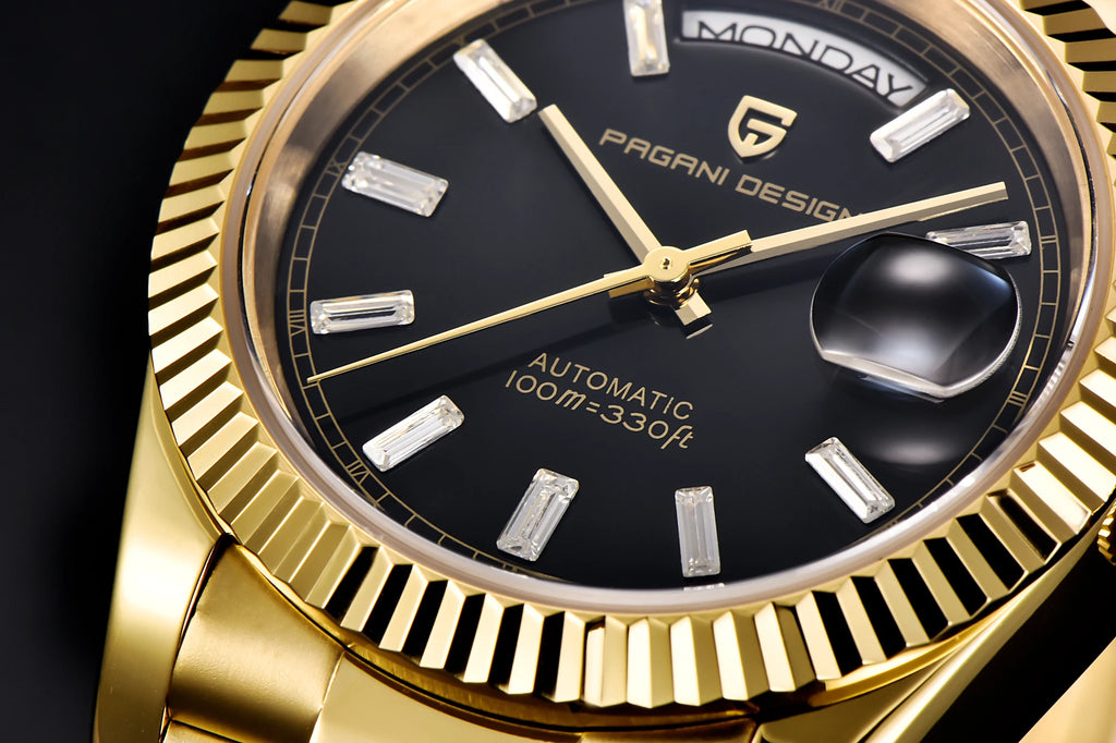 PAGANI DESIGN DD36 Men's Automatic Watch | Rose Gold Luxury Mechanical Sapphire Mirror Wristwatch