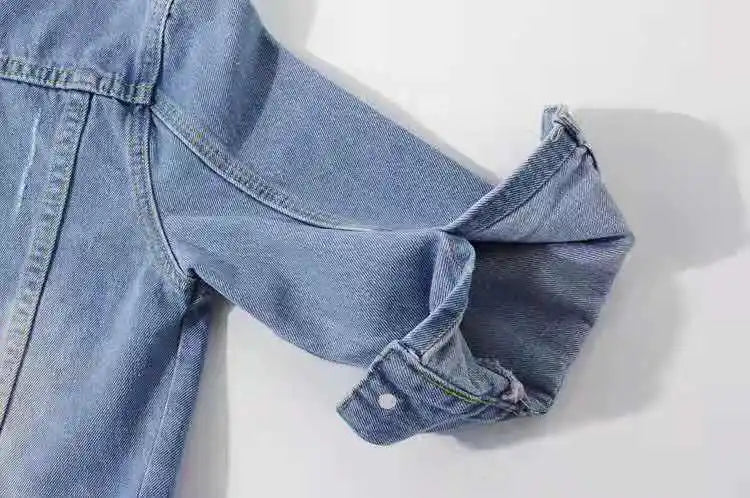 Women's Denim Jacket – Short Casual Jean Coat in Pink, White, Light Blue & Lavender