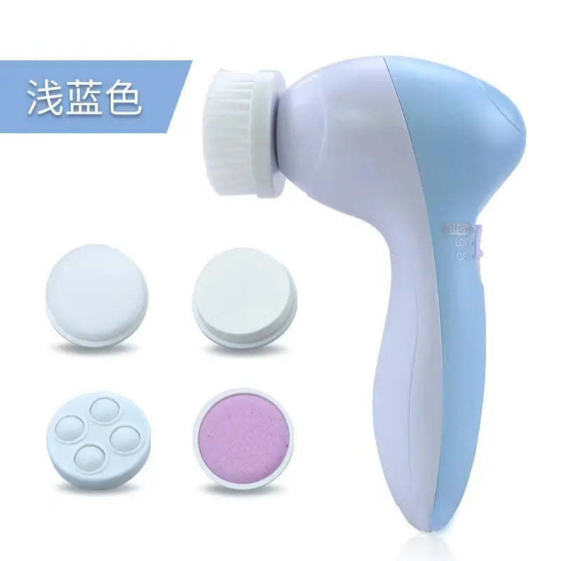 5-in-1 Electric Facial Cleansing Brush — Blackhead Removal, Spa Massage, Skin Care Tool