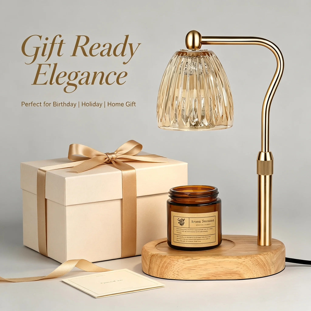 Dimmable 50W Candle Warmer Lamp with Glass Shade