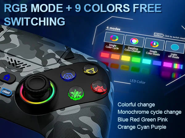 Wireless PS5 Controller – Turbo, Hall Trigger, Touchpad, Vibration & Bluetooth Gamepad