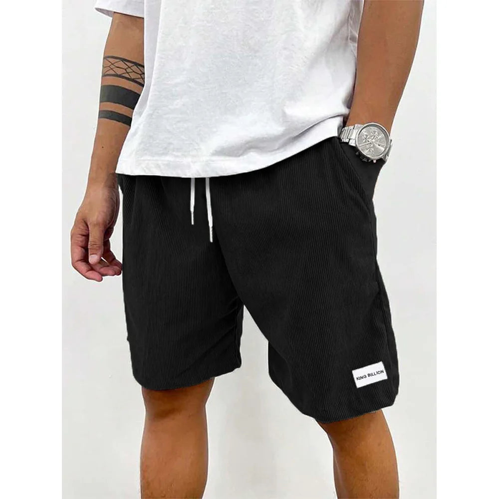 Men's Corduroy Basketball Shorts — Textured Casual Sport Shorts