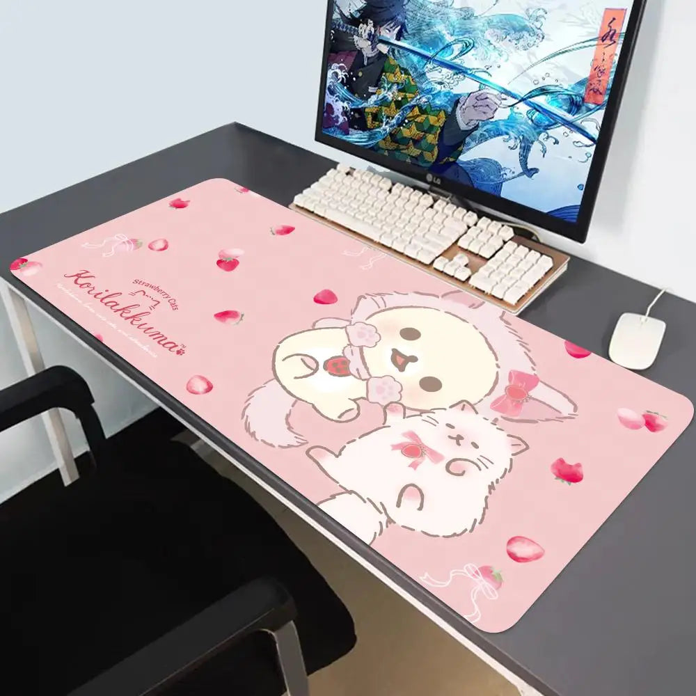 Rilakkuma Anime Gaming Mouse Pad — Large Non-Slip Desk Mat
