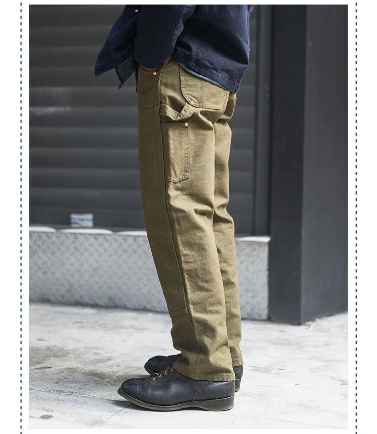 Double Knee Canvas Work Pants – Men's Heavyweight Cotton Carpenter Pants