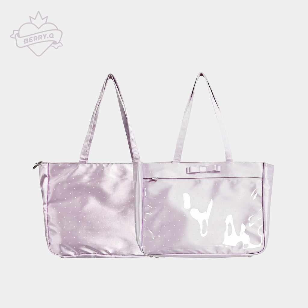 High Capacity Bow Tote Shoulder Bag – Satin PU Messenger Bag for Women