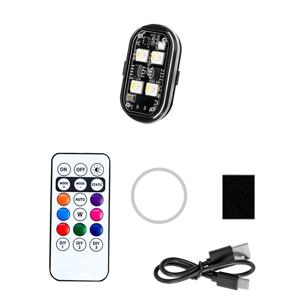 Wireless LED Strobe Car Atmosphere Lights — 8 Colors