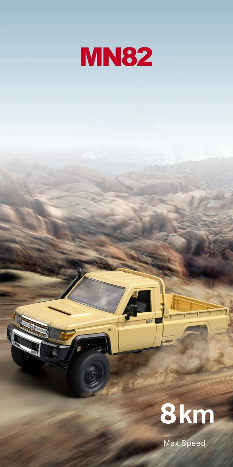 MN82 / MN82S / LC79 1:12 Scale 4WD RC Pickup Truck – Remote Control Off-Road Crawler for Kids