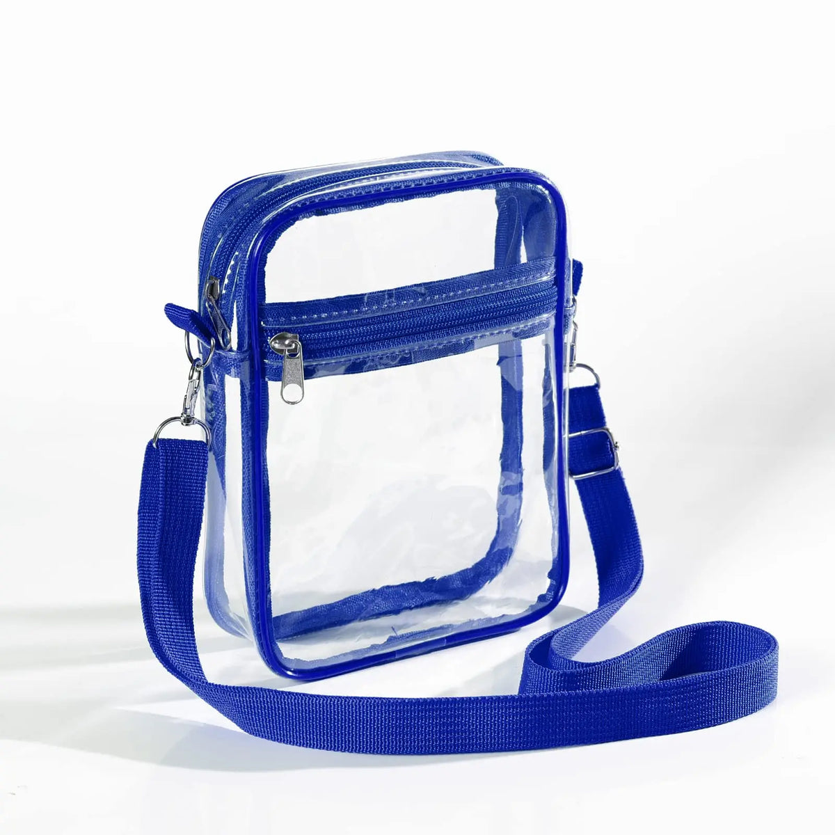 Women's Clear Stadium Crossbody Bag – PVC Transparent Shoulder Purse with Front Pocket