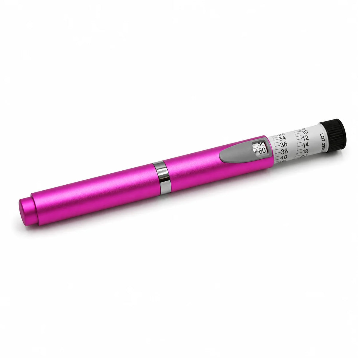 Reusable Insulin Injection Pen – Metal V2 Adjustable 60IU Dose Control with Clear Scale