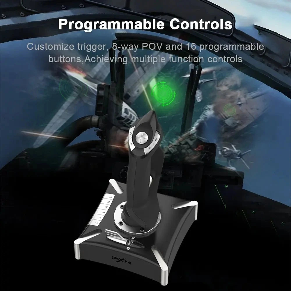 PXN 2119 PRO Flight Simulator Joystick – Vibration Gamepad for PC & PS4