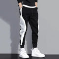 Men's Wide Leg Patchwork Nine-Point Pants — Cropped Streetwear Trousers