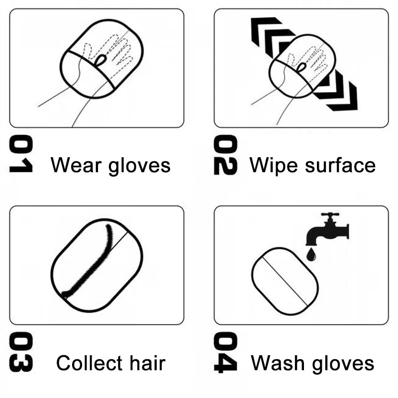 Pet Grooming Gloves — Double-Sided Hair Remover