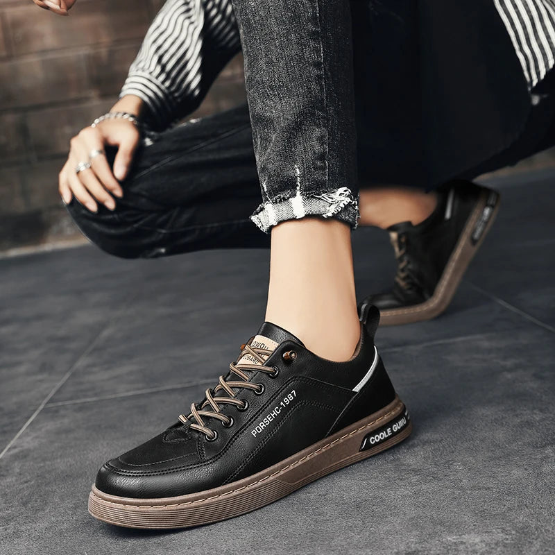 Men’s Breathable White Casual Sneakers — Lightweight Everyday Shoes