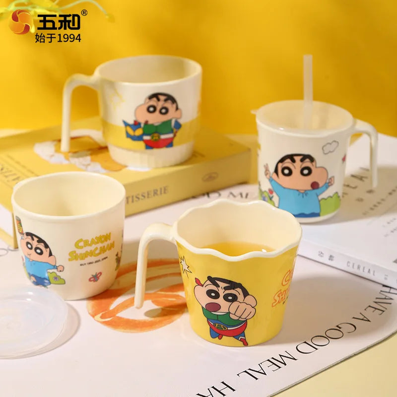 Crayon Cartoon Children's Bowl Set — Soup Bowl & Divided Plate