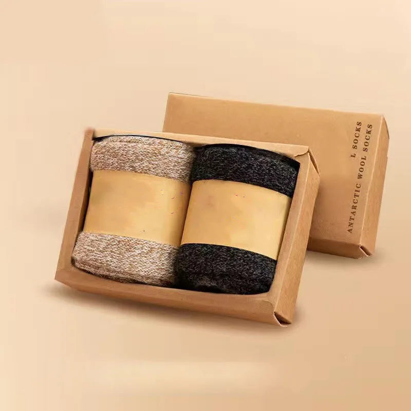 Men's Thick Wool-Blend Socks, 2 Pairs