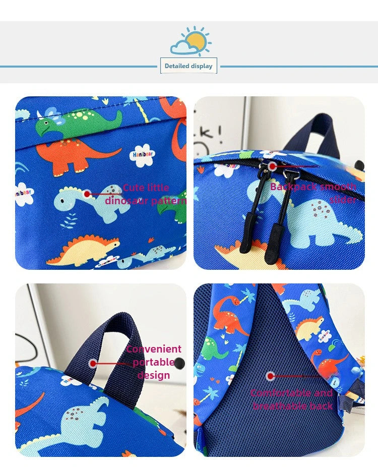 Dinosaur Print Backpack – Kids Kindergarten School Bag