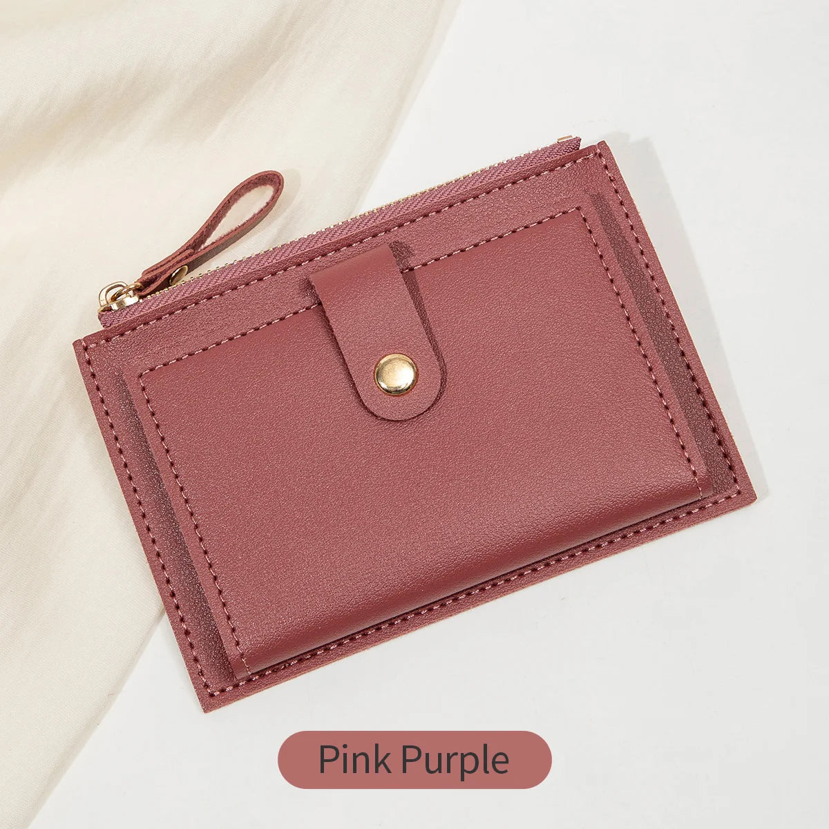 Minimalist Ultra-Thin PU Leather Women's Wallet – Short Zero Wallet & Credit Card Holder in 5 Colors