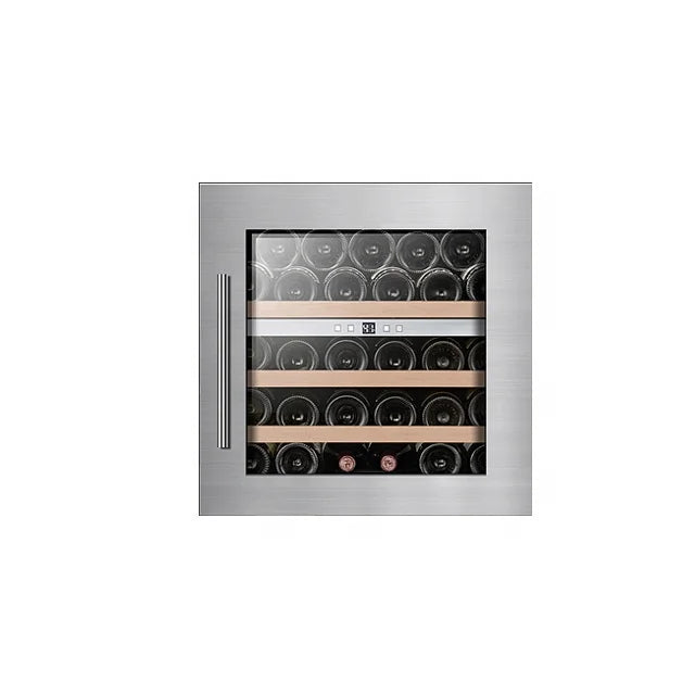 High-End Electric Wine Cooler — Full Glass Door Wine Fridge for 30 Bottles, Premium Wine Refrigerator