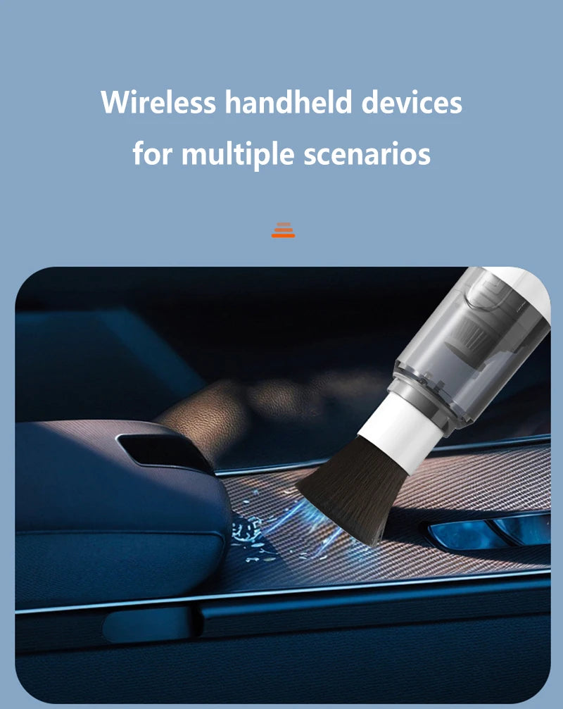 Mini Handheld Vacuum Cleaner – 3-in-1 Car & Desk Cleaner