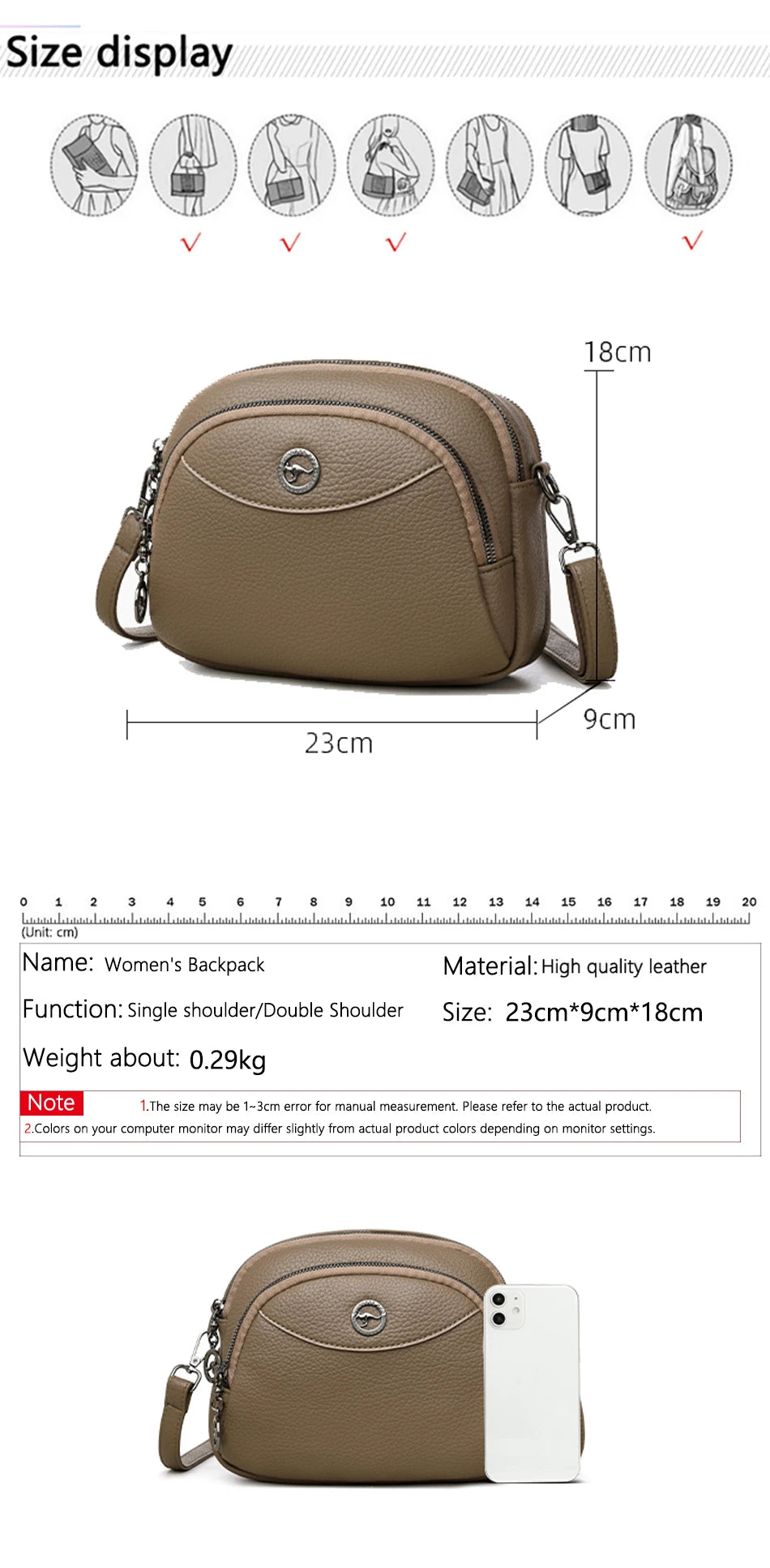 Luxury Solid Color Square Shoulder Crossbody Bag – Vintage PU Leather Messenger Handbag for Women