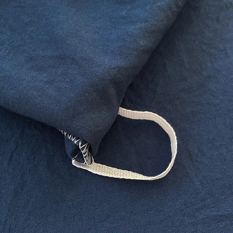 Blue Washed Cotton Duvet Cover – 150x200cm, Girls & Boys Bedroom, Quilt Cover (Pillowcase Sold Separately)