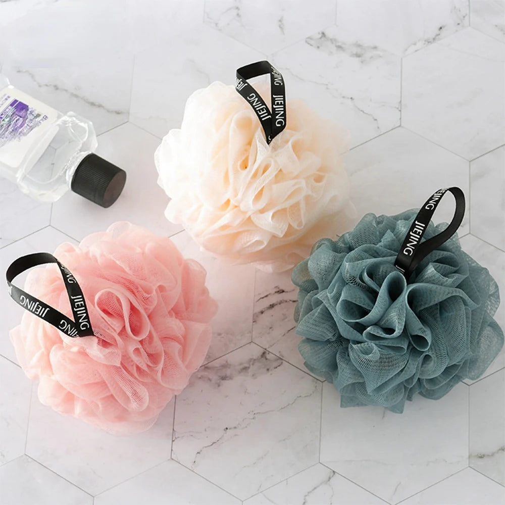 Soft Mesh Bath Sponge Ball – Nylon Shower Puff Body Cleaner & Exfoliating Scrubber