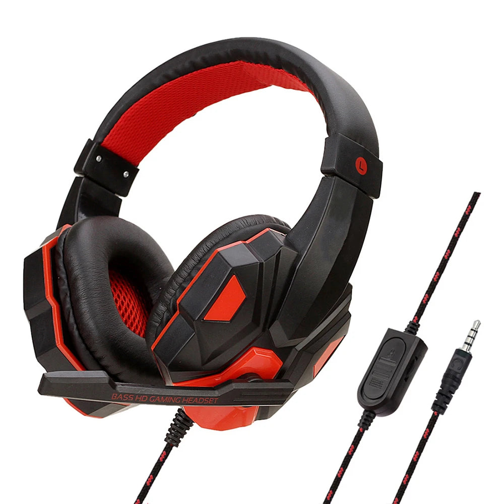 Wired Gaming Headset with Noise-Cancelling Mic — 120° Adjustable for PS4, PS5, Xbox, PC & Smartphone