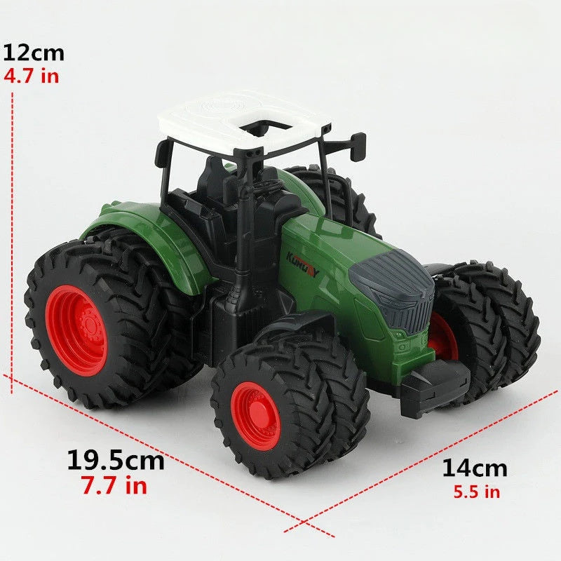 Farm Tractor Toy with Trailer & Accessories – Simulation Farmer Vehicle Set for Kids