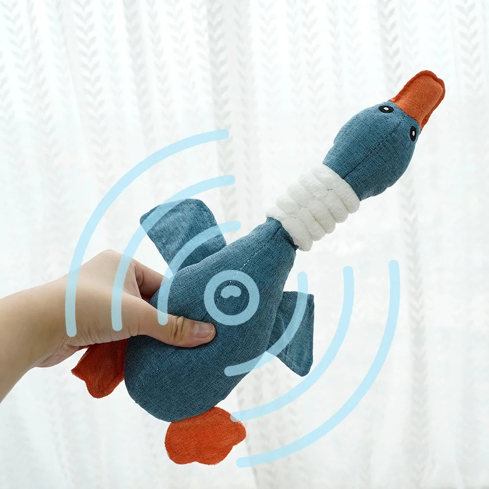 Geese Squeaky Chew Toy for Dogs & Cats