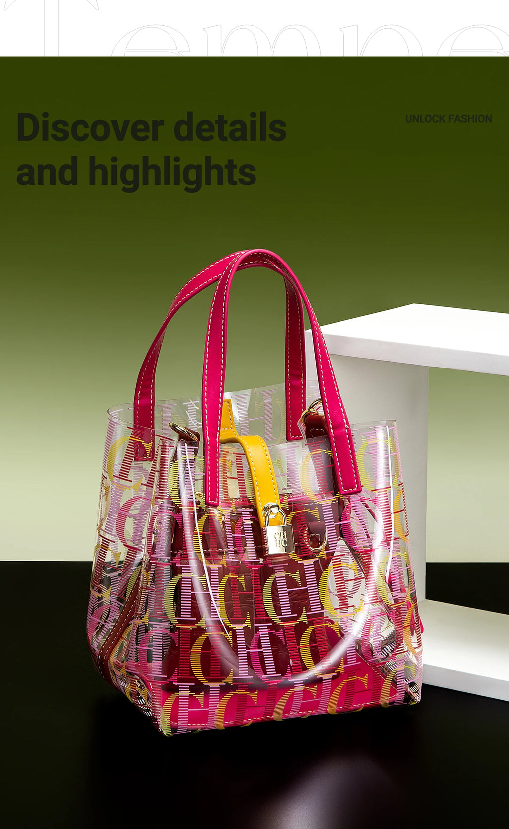 CH Transparent Luxury Shoulder Bag – Creative Personalized Fashion Design Handbag for Women 2026