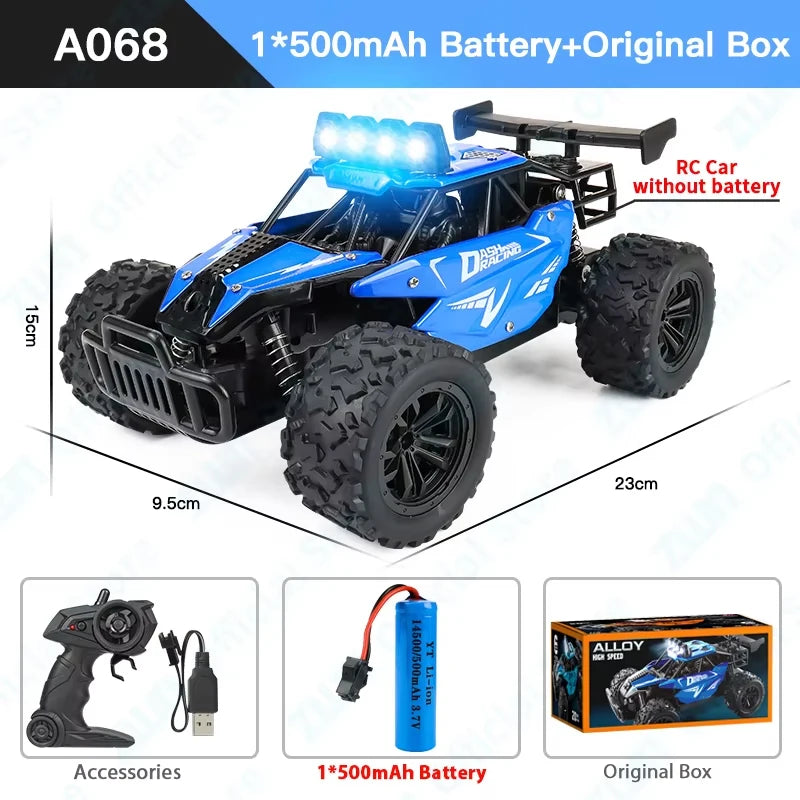 ZWN DK087 1:16 Scale 2WD RC Off-Road Climbing Car with LED Lights – Boys & Girls Gift