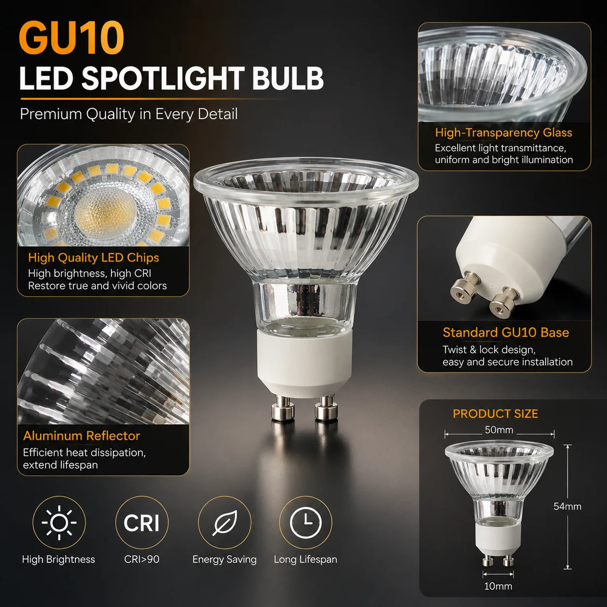 Dimmable 50W Candle Warmer Lamp with Glass Shade