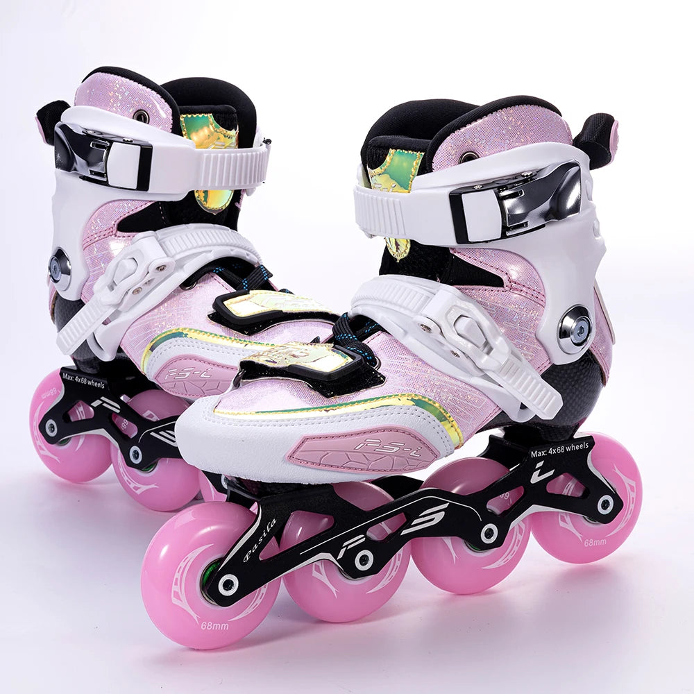 Pasica Carbon Fiber Inline Slalom Skates – Adjustable Children's Roller Skating Shoes for Sliding & Slalom