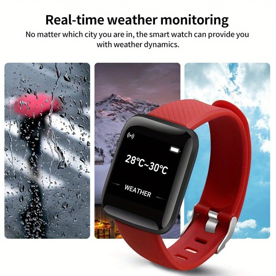 Track Every Move. Every Day. — Y68 & 116Plus Smartwatch | Fitness Tracker, Heart Rate Monitor, Sleep Tracker, Message Alerts, Android & iOS, 9 Colors