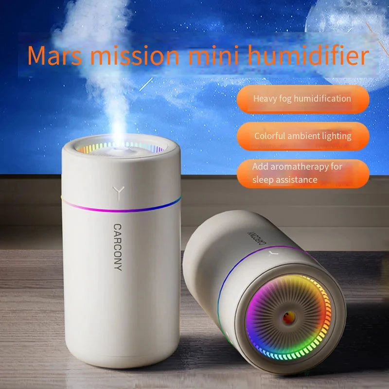 280ml Aroma Diffuser & Air Humidifier — Colorful LED Atmosphere Light, Silent, for Home & Car