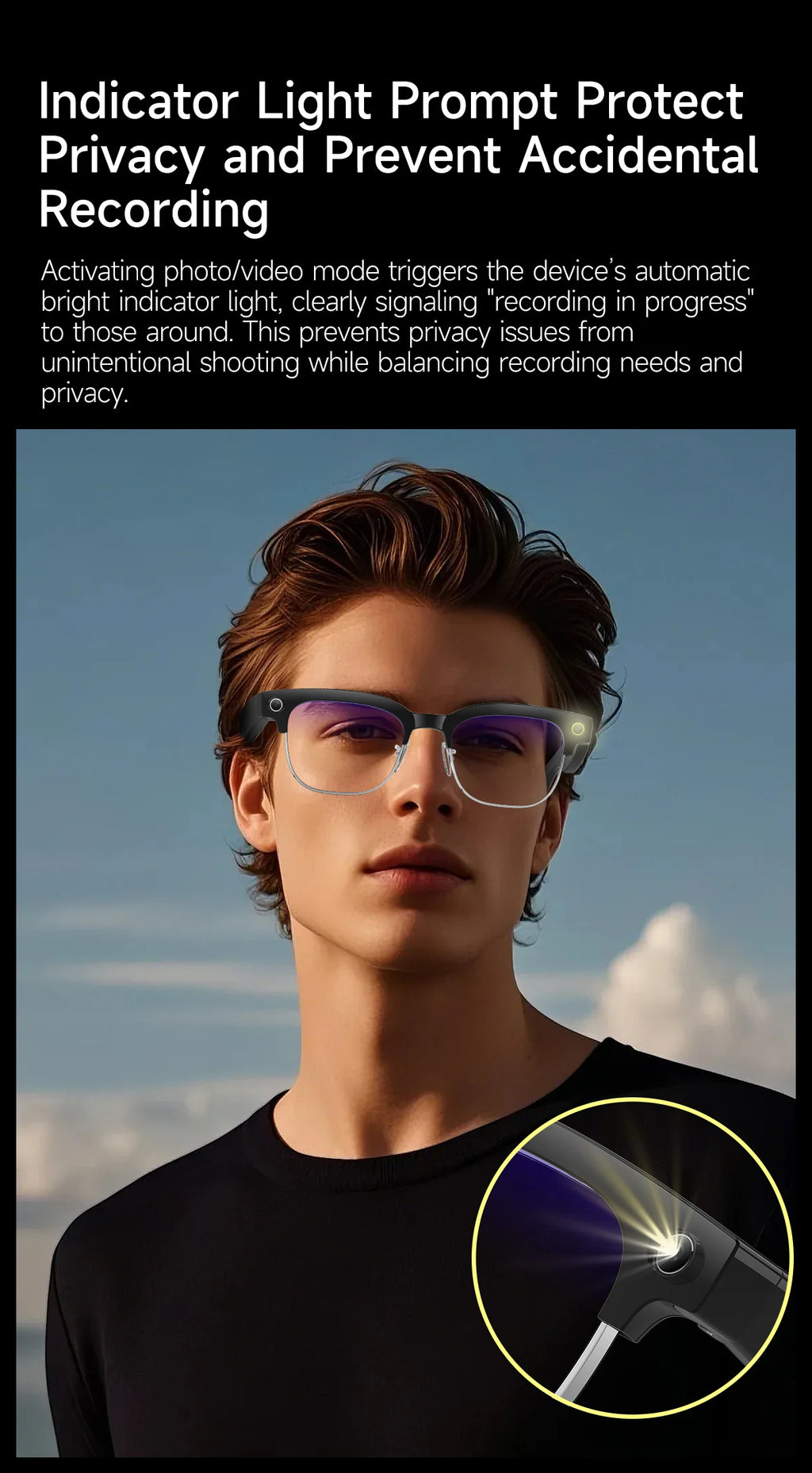 2026 800W Dual-Lens AI Smart Glasses — 4K HD, AI Translation, Bluetooth 5.3 & ChatGPT