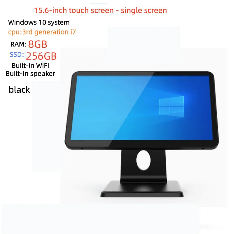 15.6" Touch Screen POS Terminal All-in-One PC – Intel i3/i5, 8GB RAM, Windows 10