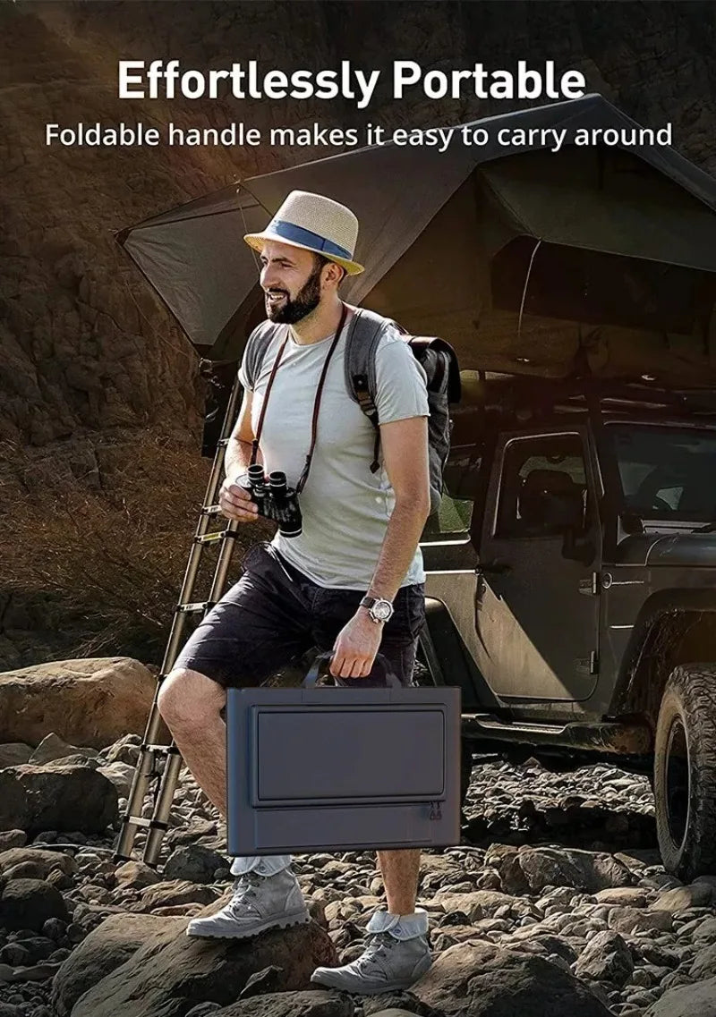 1000W Foldable Solar Panel Kit – Portable 18V Power Station Generator for Car, Boat & Camping