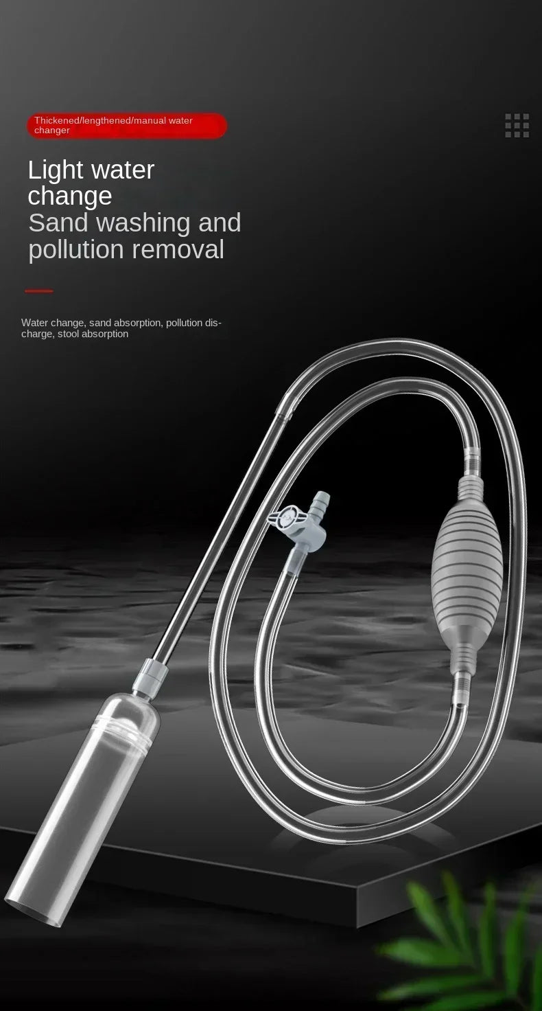 Aquarium Siphon Vacuum Cleaner Tool Set – Fish Tank Gravel & Sand Cleaning with Extension Tube