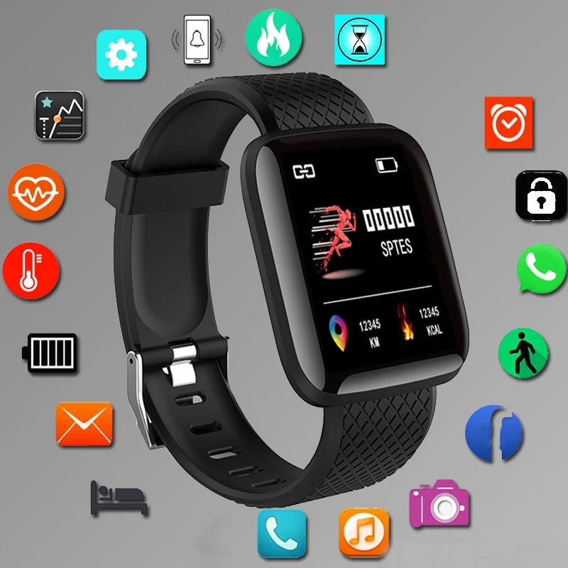 Track Every Move. Every Day. — Y68 & 116Plus Smartwatch | Fitness Tracker, Heart Rate Monitor, Sleep Tracker, Message Alerts, Android & iOS, 9 Colors